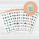 NP-Doodle Icon Planner Stickers | For Erin Condren Evolve Planners | EC-093-098