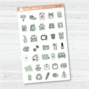 NP-Doodle Icon Planner Stickers | For Erin Condren Evolve Planners | EC-093-098