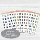 NP-Doodle Icon Planner Stickers | For Erin Condren Evolve Planners | EC-099-104