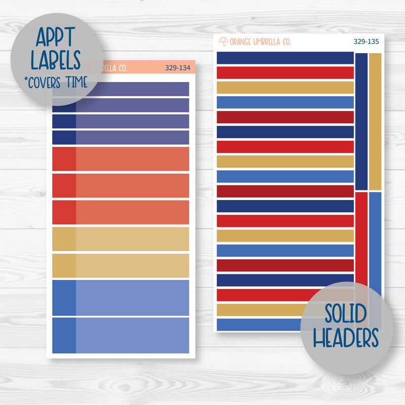 4th Of July Planner Kit | 7x9 Daily Duo Planner Kit Stickers | Liberty | 329-131