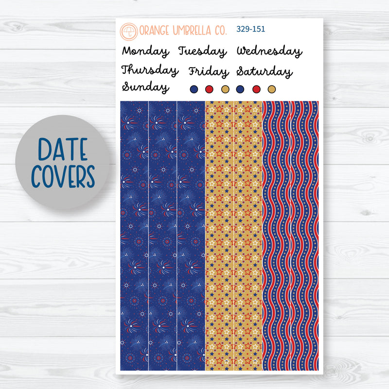 4th Of July | 7x9 Plum Daily Planner Kit Stickers | Liberty | 329-151