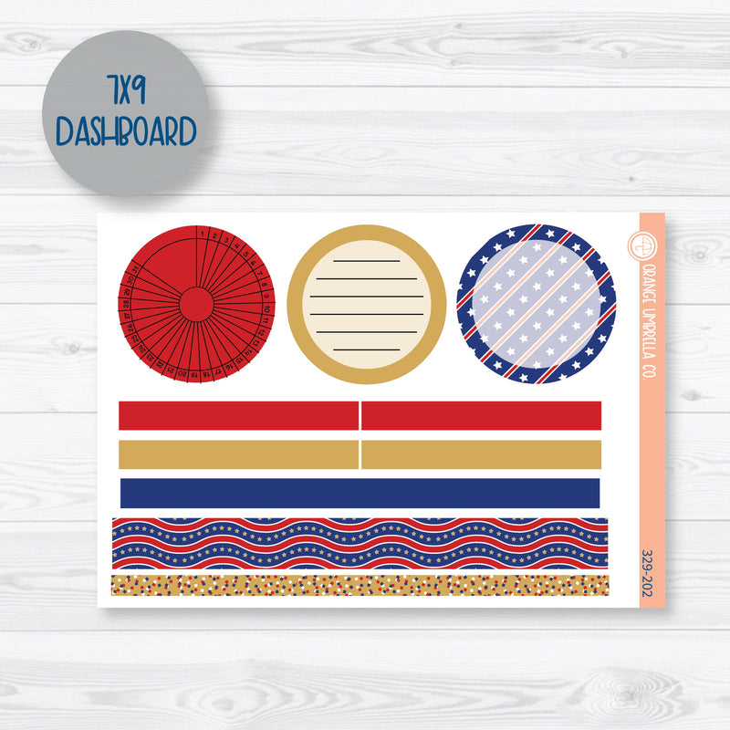 4th Of July Kit | Plum Dashboards Planner Kit Stickers | Liberty | 329-201