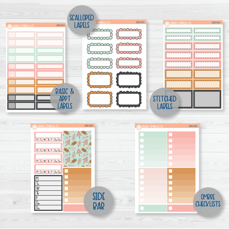 Flamingo Summer Stickers | Weekly Add-On Planner Kit Stickers | Flamingo Floaties | 330-012