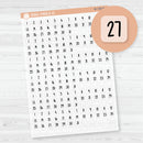 Mini Date Dots | 6 Months Planner Stickers | F8 Print Square | Clear Matte | B-730-BCM
