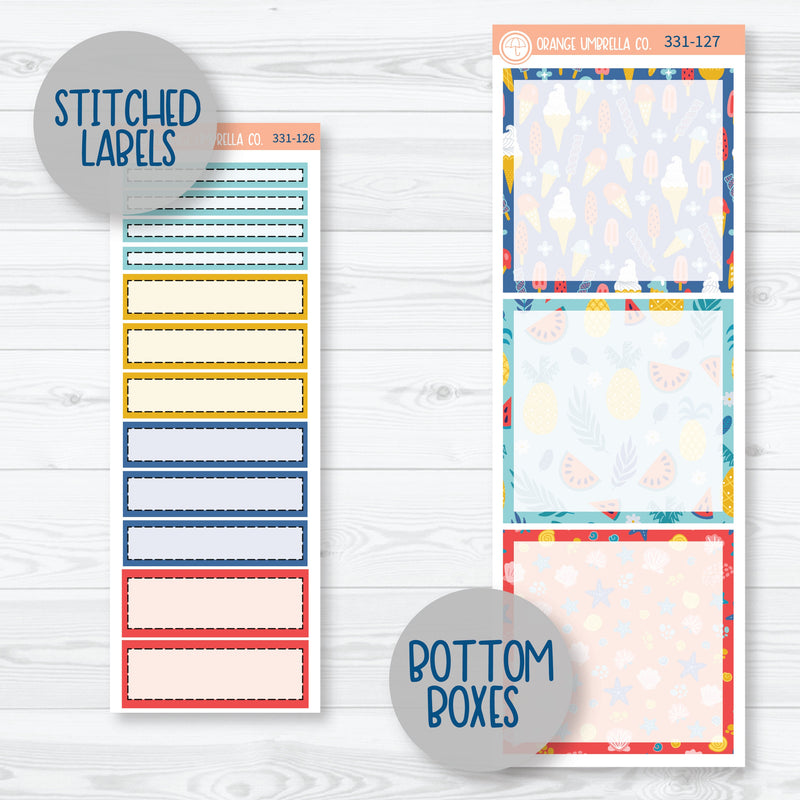 Summer Beachside Party Stickers | A5 Daily Duo Planner Kit Stickers | Out Of Office | 331-121