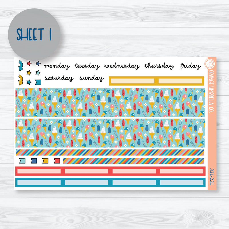 Summer Beachside Party Stickers | Plum Monthly Planner Kit Stickers | Out Of Office | 331-231