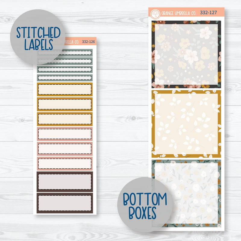 Late Summer Floral Stickers | A5 Daily Duo Planner Kit Stickers | Living Is Easy | 332-121