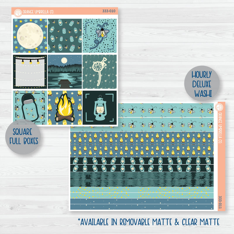 Firefly Summer Night Kit | Weekly Planner Kit Stickers | Light Up | 333-001