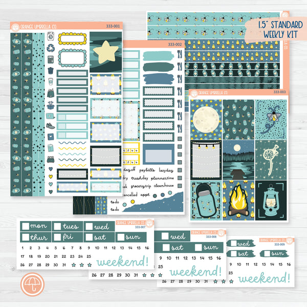 Firefly Summer Night Kit | Weekly Planner Kit Stickers | Light Up | 333-001