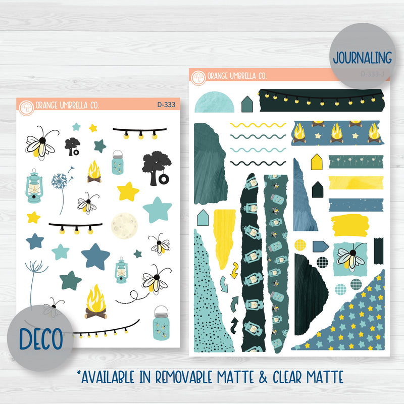 Firefly Summer Night Kit | Weekly Planner Kit Stickers | Light Up | 333-001