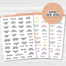 School Related Holiday Mini Script Planner Stickers | F8 | S-048