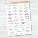 School Related Holiday Mini Script Planner Stickers | F8 | S-048