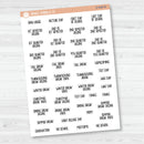 School Related Holiday Mini Script Planner Stickers | F8 | S-048