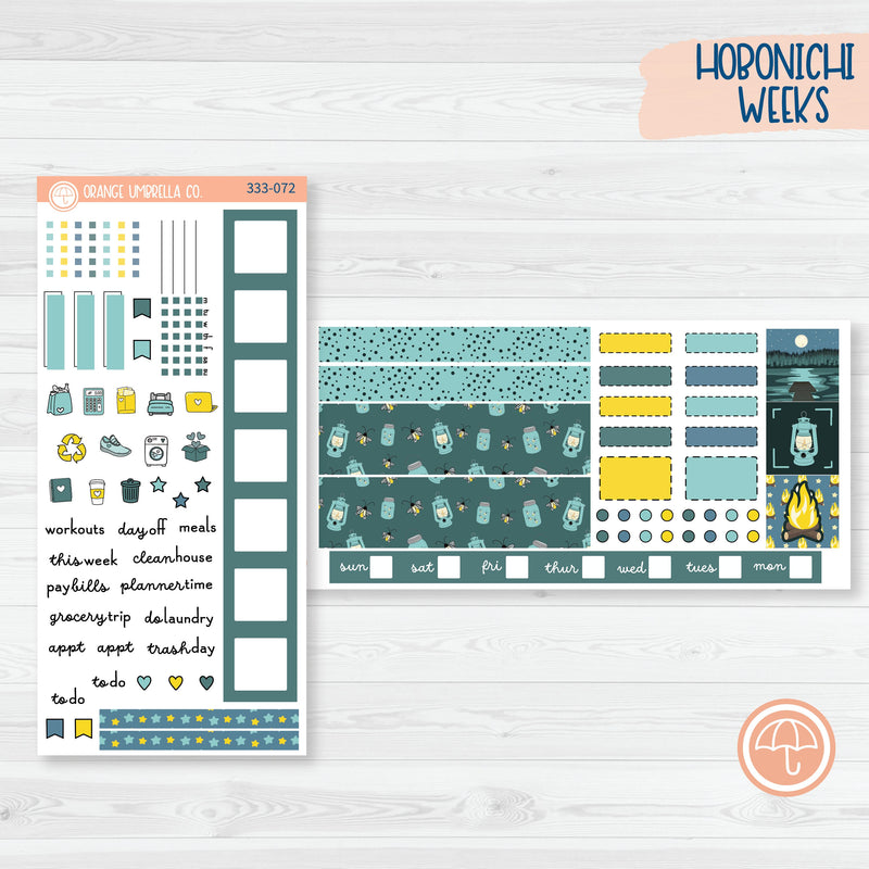 Firefly Summer Night Kit | Hobonichi Weeks Planner Kit Stickers | Light Up | 333-071