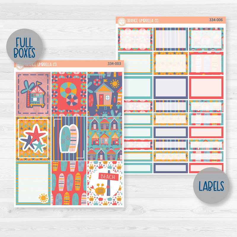 Beachside Vacation Planner Kit | Weekly Planner Kit Stickers | Feeling Crabby | 334-001