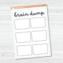 NP-Brain Dump Tracker Full Page A5 & 7x9 Size Deco Planner Stickers | C-382