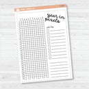 NP-Year In Pixels; January start or July Start Full Page A5 & 7x9 Size Deco Planner Stickers | C-384-385