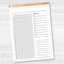 NP-Blank Tracker; January start or July Start Full Page A5 & 7x9 Size Deco Planner Stickers | C-390-391