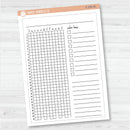 NP-Blank Tracker; January start or July Start Full Page A5 & 7x9 Size Deco Planner Stickers | C-390-391