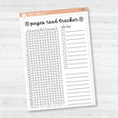 NP-Pages Read Tracker In Pixels; January start or July Start Full Page A5 & 7x9 Size Deco Planner Stickers | C-392-393