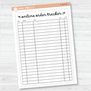 NP-Online Orders Tracker Full Page A5 & 7x9 Deco Planner Stickers | C-395