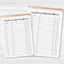 NP-Online Orders Tracker Full Page A5 & 7x9 Deco Planner Stickers | C-395