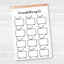 NP-Watching\To WatchTracker Full Page A5 & 7x9 Size Deco Planner Stickers | C-398-399