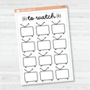 NP-Watching\To WatchTracker Full Page A5 & 7x9 Size Deco Planner Stickers | C-398-399