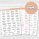 NP-School Related Holiday Script Planner Stickers | F14 | S-051