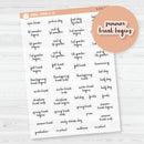 NP-School Related Holiday Mini Script Planner Stickers | F14 | Clear Matte | S-052-BCM