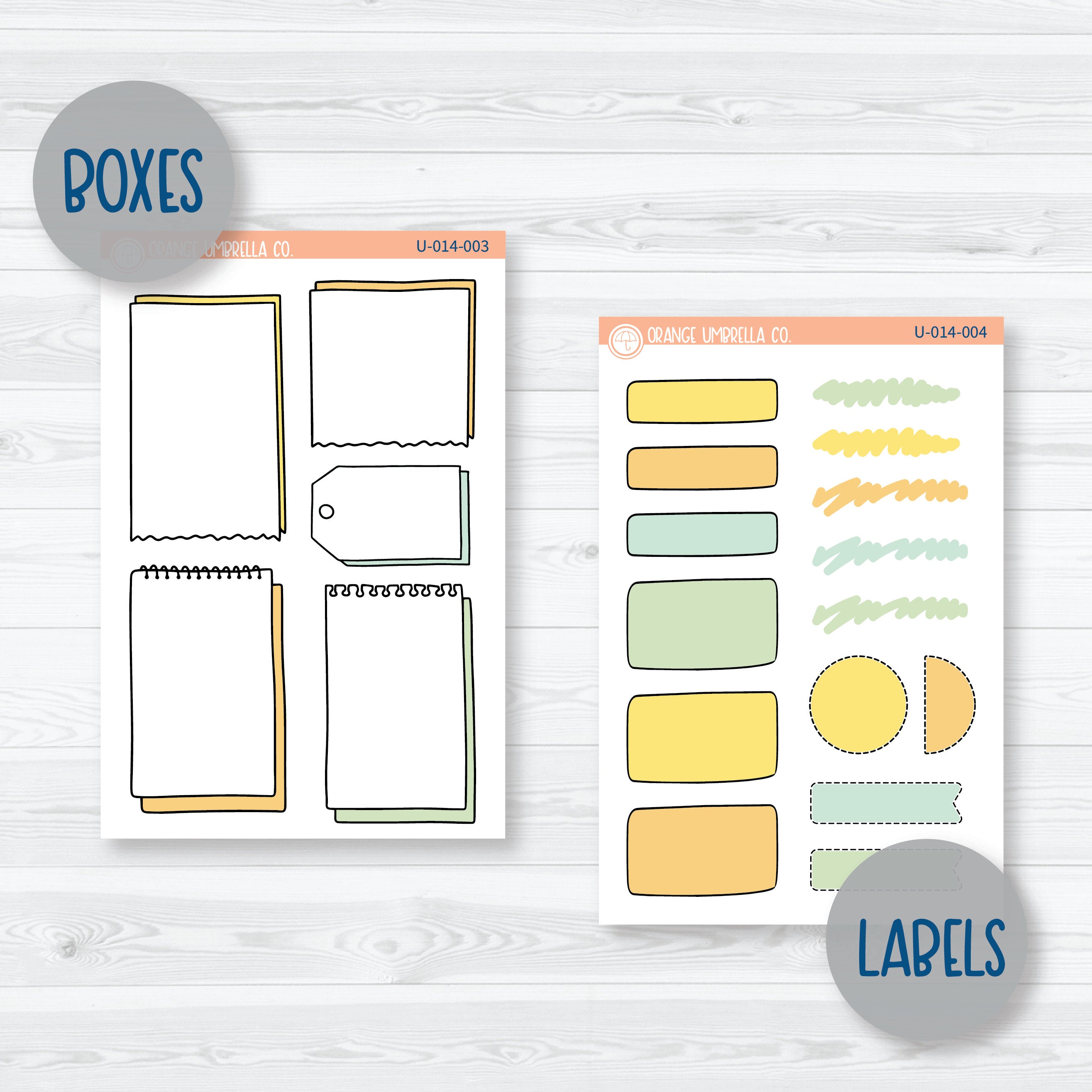 Summer Bees Universal Planner Kit | Journal Style Planner Kit Stickers | U-015