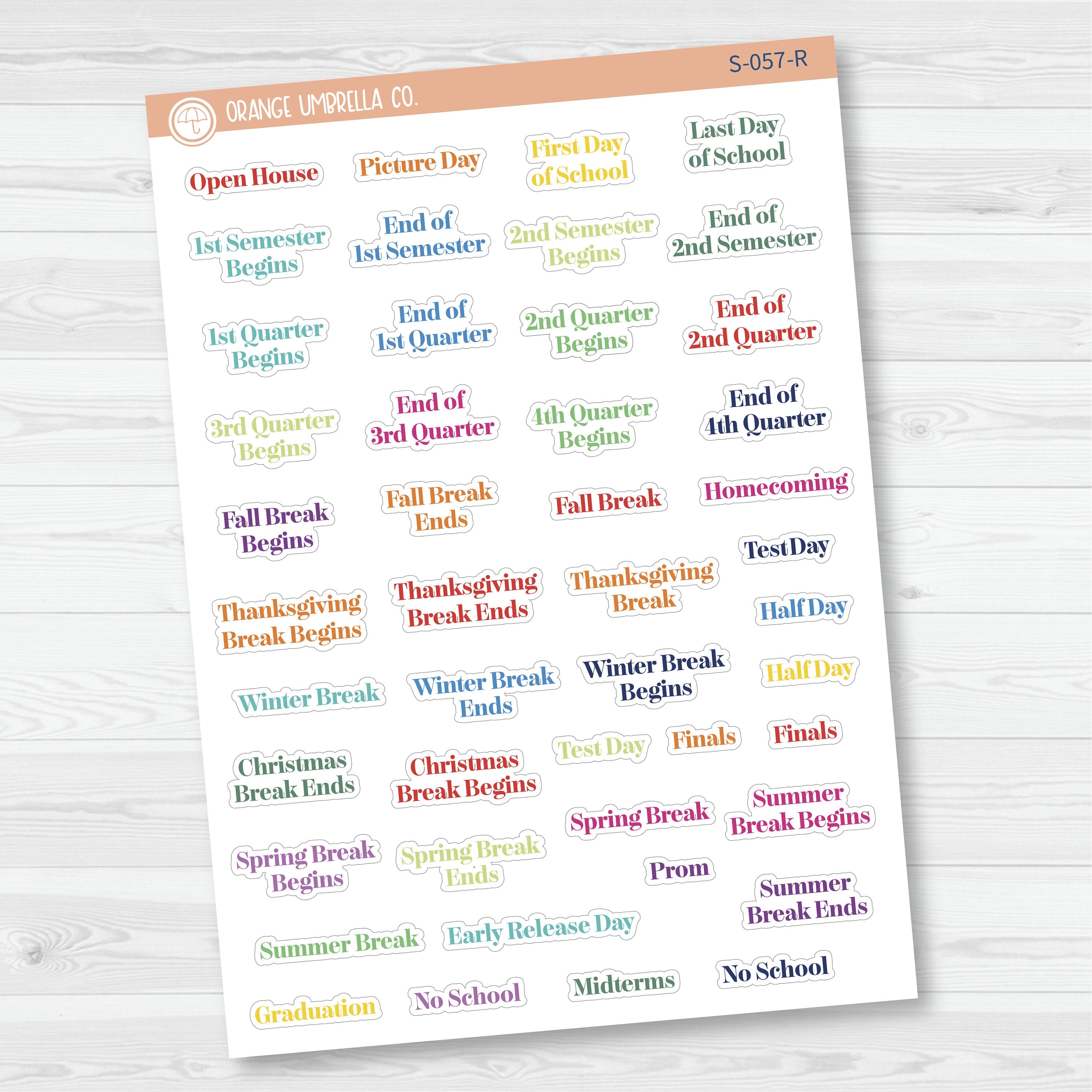 NP-School Related Holiday Script Planner Stickers | F19 | S-057