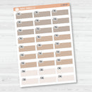 Call Color Stitched Quarter Box Planner Stickers | L-500