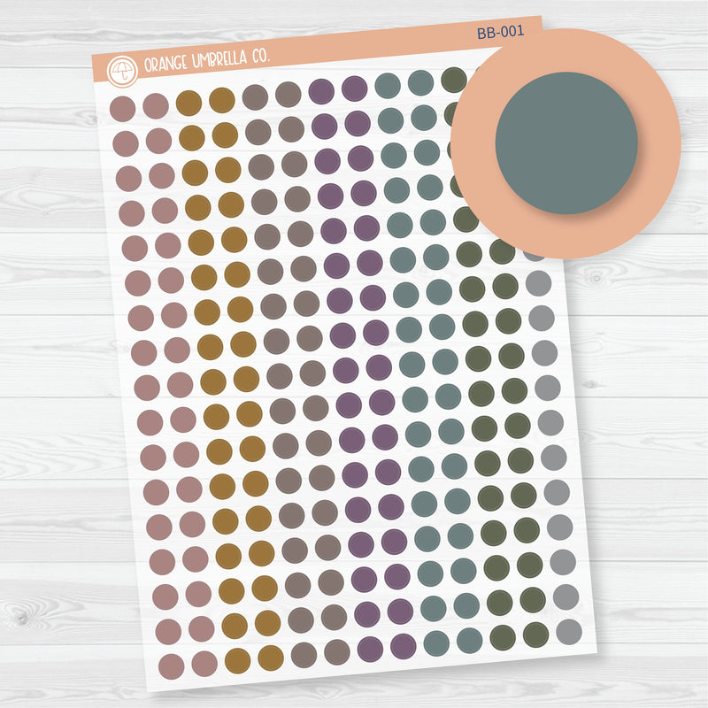 Dot Planner Stickers - 6mm Mini Circle | ECLP Bold Blooms Clear Matte | BB-001-CM