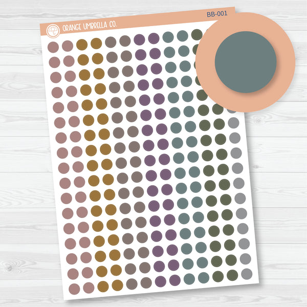Circle Dot - 6mm Planner Stickers | Erin Condren Bold Blooms Palette | BB-001