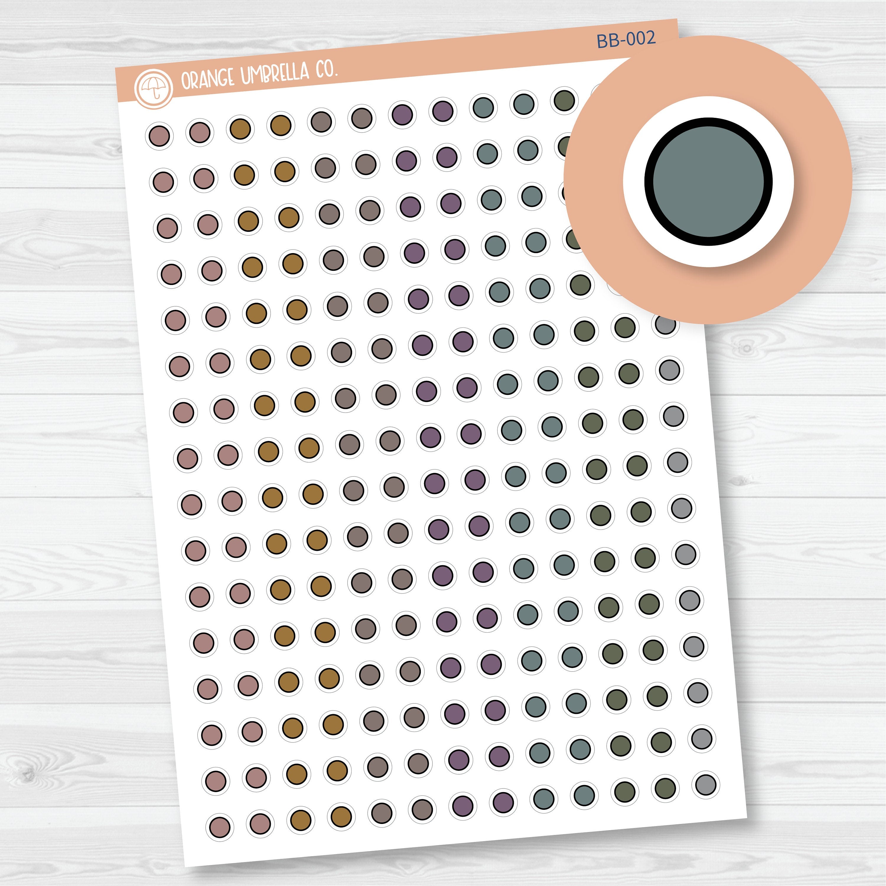 Bold Blooms Tiny Circle Planner Stickers from Kits | Erin Condren Floral Palette | BB-002