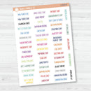 US Holiday - Mini Script Planner Stickers | F8 | S-004
