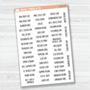 US Holiday Script Planner Stickers | F13 | S-027