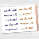 NP-Weekend Banners Planner Stickers | F19 | ECP-105-ECP-110