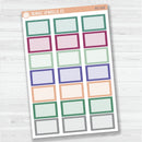 Mixed Half Box Labels Planner Stickers| Erin Condren Evolve Palette | EC-122-123