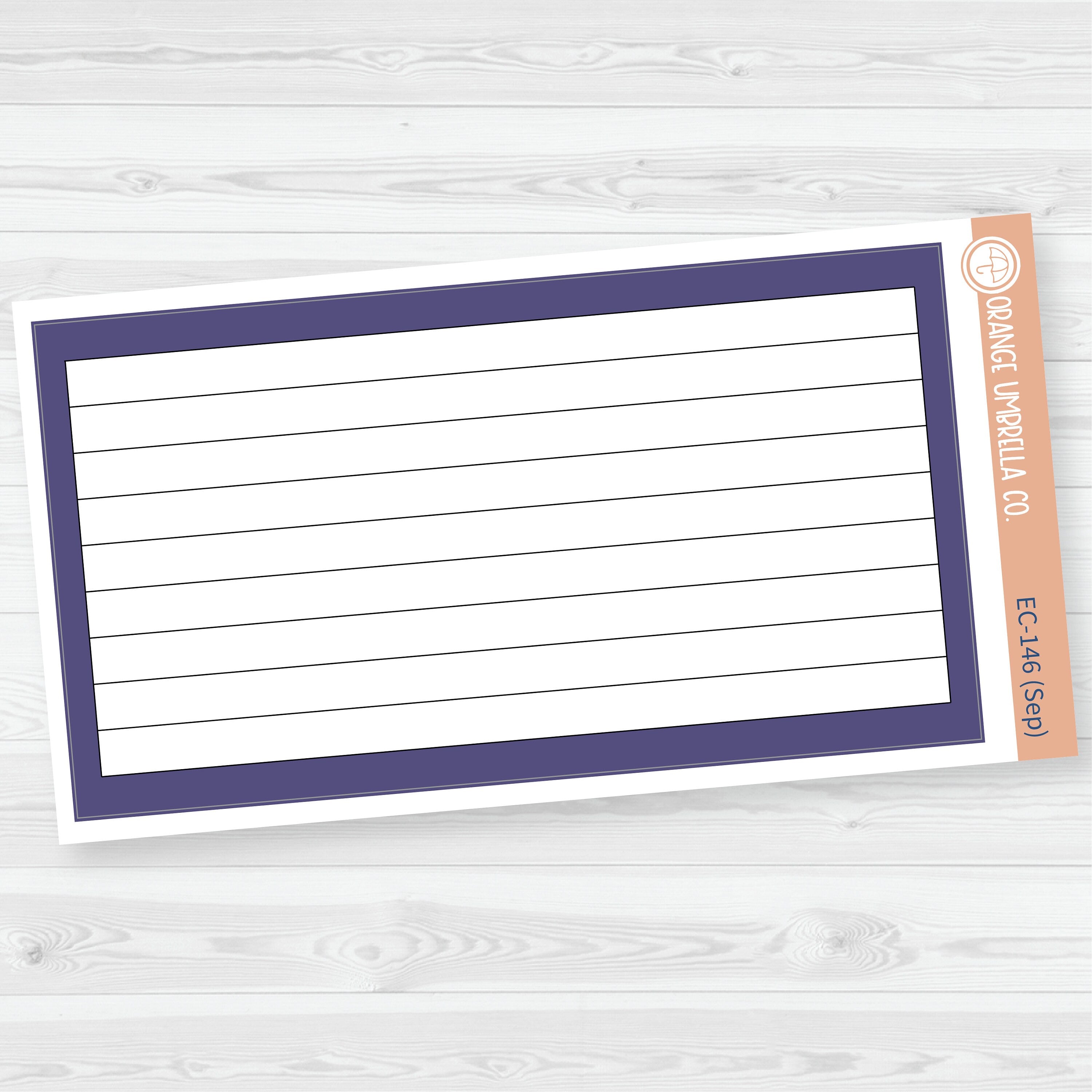 A5 Lined Dashboard Planner Stickers | EC Palette July to Dec | F19 | ECP-144-ECP-149