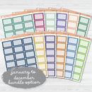 NP-Half Box Label Planner Stickers | for Erin Condren Evolve Palette | EC-047-052