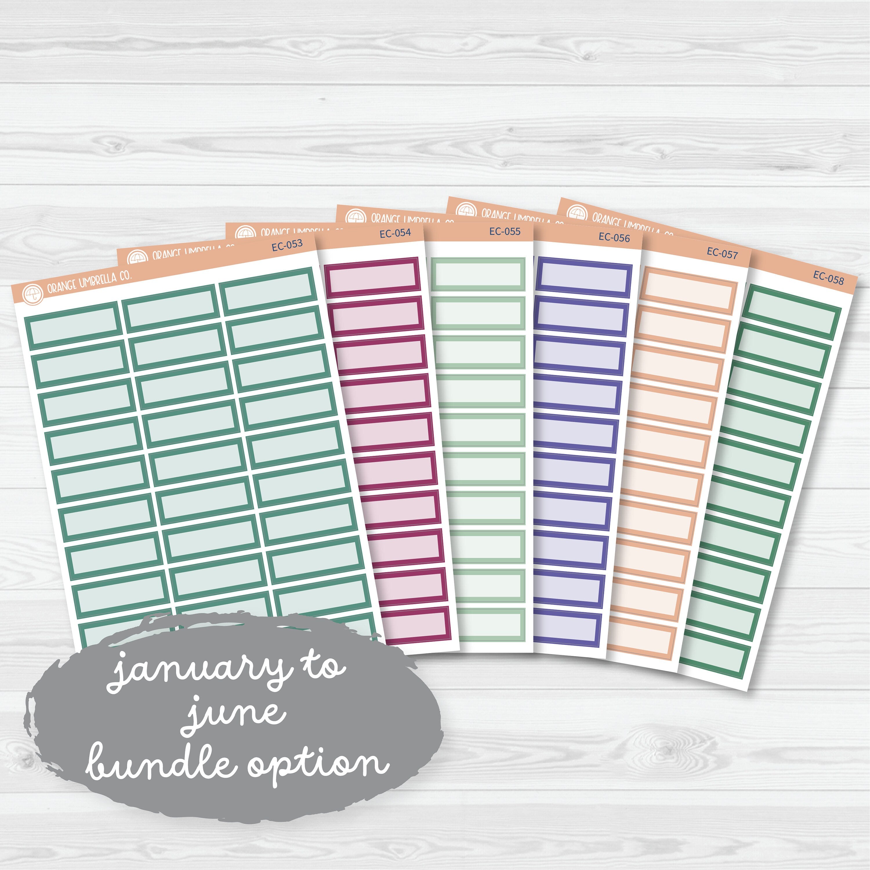 NP-Basic Third Box Label Planner Stickers | Erin Condren Evolve Palette | EC-053-058