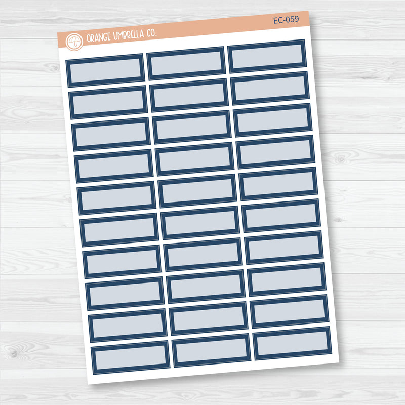 NP-Basic Third Box Label Planner Stickers | for Erin Condren Evolve Palette | EC-059-064