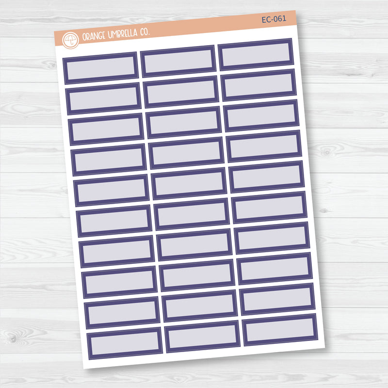 NP-Basic Third Box Label Planner Stickers | for Erin Condren Evolve Palette | EC-059-064