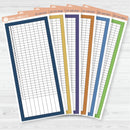 7x9 Habit Tracker Dashboard Planner Stickers | EC Palette July to Dec | ECP-156-ECP-161