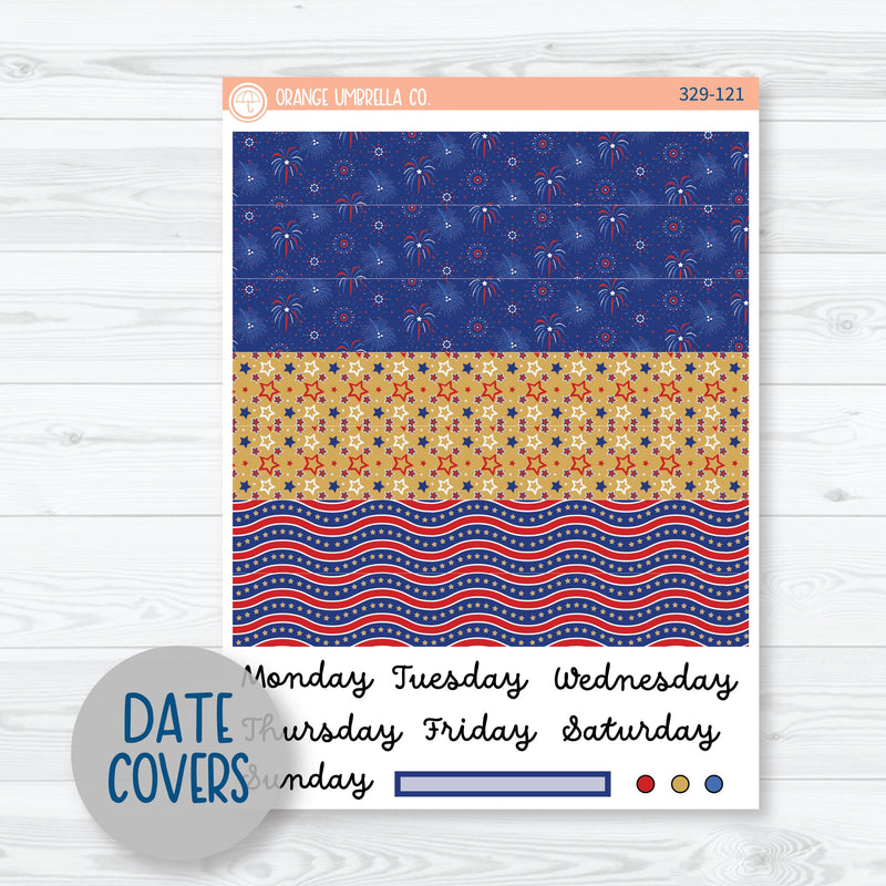 4th of July Planner Kit | A5 Daily Duo Planner Kit Stickers | Liberty | 329-121