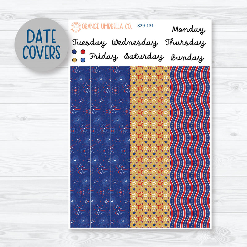 4th Of July Planner Kit | 7x9 Daily Duo Planner Kit Stickers | Liberty | 329-131