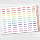 Day of the Week Header Planner Stickers | F8 | B-729