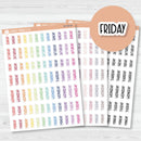 Day of the Week Header Planner Stickers | F8 | B-729